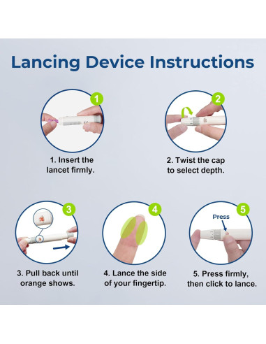 Kit de Monitor de Glucosa AUVON DS-W con 50 Tiras y Lancetas