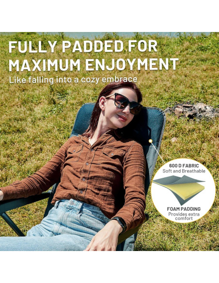 Silla de Camping Balancín Timber Ridge Ajustable Azul 136 kg Silla de Camping Balancín Timber Ridge Ajustable Azul 136 kg