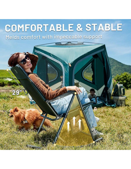 Silla de Camping Balancín Timber Ridge Ajustable Azul 136 kg Silla de Camping Balancín Timber Ridge Ajustable Azul 136 kg