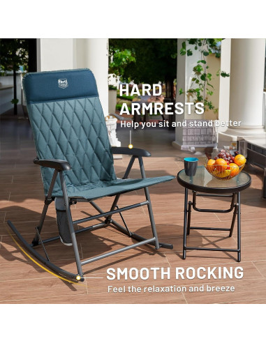 Silla de Camping Balancín Timber Ridge Ajustable Azul 136 kg