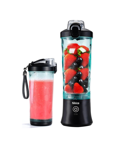 Mezclador Portátil Nikice 600ml USB, Tritura Hielo, Libre BPA