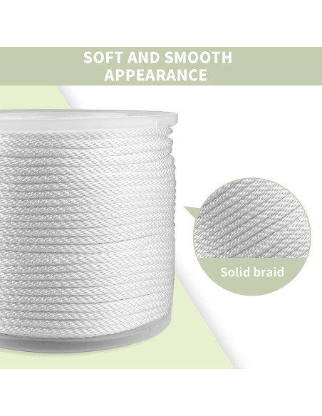 Cuerda de Nylon Trenzada 1/4" 500ft LUOPUTUO Alta Resistencia