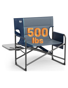 Silla Plegable Timber Ridge XXL Azul - Alta Resistencia 227 kg