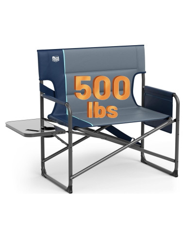 Silla Plegable Timber Ridge XXL Azul - Alta Resistencia 227 kg