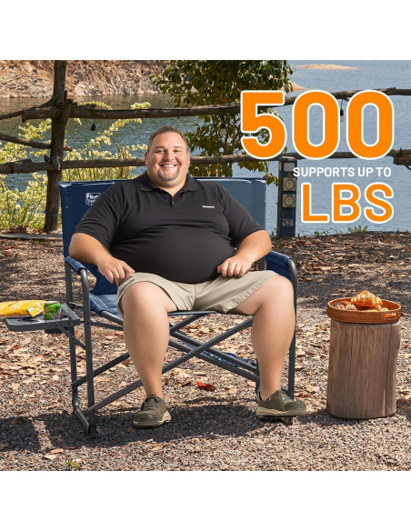 Silla Plegable Timber Ridge XXL Azul - Alta Resistencia 227 kg Silla Plegable Timber Ridge XXL Azul - Alta Resistencia 227 kg