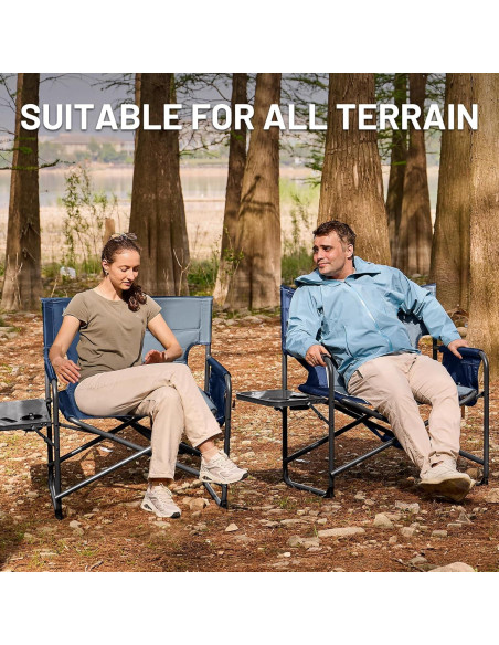Silla Plegable Timber Ridge XXL Azul - Alta Resistencia 227 kg Silla Plegable Timber Ridge XXL Azul - Alta Resistencia 227 kg