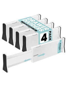 Divisores de Cajones Ajustables RAPTUROUS 4 Pack 10 cm Alto