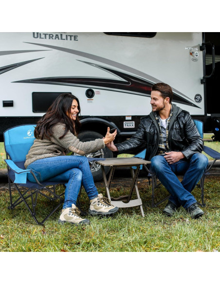 Sillas de Camping Plegables LET'S CAMP 2 Pack con Portavasos