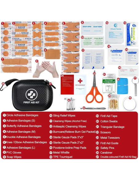 Kit de Primeros Auxilios WATPYHD 185 Piezas Impermeable