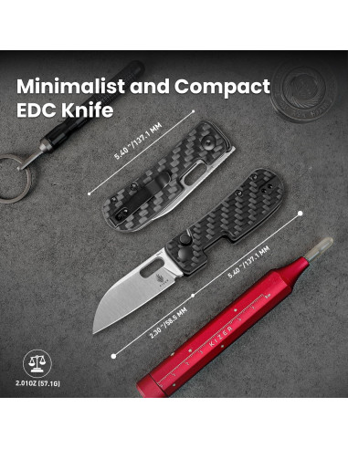 Cuchillo de bolsillo Kizer Banish, plegable 58.5 mm Nitro-V