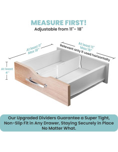Divisores de Cajones Ajustables RAPTUROUS 4 Pack 10 cm Alto 2