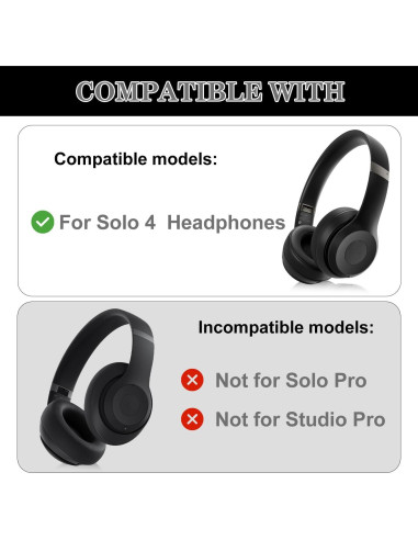 Almohadillas de Reemplazo Aiiviol para Auriculares Beats Solo 4