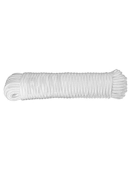 Cuerda trenzada de nylon 6mm Donhouse 15.24 metros blanca