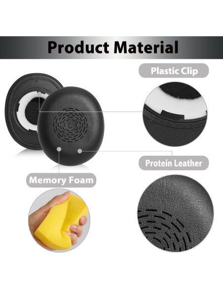 Cojines de repuesto Adhiper para auriculares Jabra Evolve2 65 Flex Cojines de repuesto Adhiper para auriculares Jabra Evolve2 65 Flex