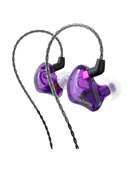 Auriculares In-Ear BASN Bsinger BC100 Púrpura con Cable Desmontable