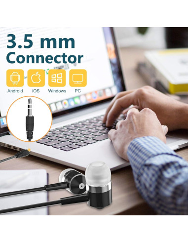 Auriculares Intrauditivos ZXFYE 10 Paquetes Silicona 3.5mm