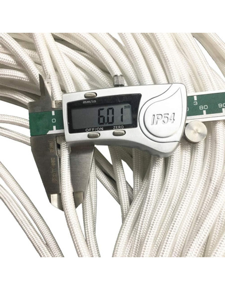 Cuerda trenzada de nylon 6mm Donhouse 15.24 metros blanca