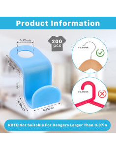 200 Ganchos Conectores para Perchas Erinnmy - Ahorra Espacio 2