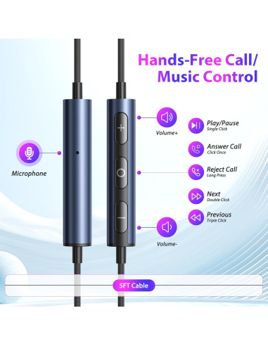 Auriculares In-Ear APETOO USB-C con Cancelación de Ruido