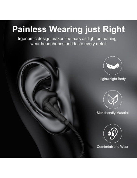 Auriculares con cable USB C Samsung A17 con micrófono 1.22m