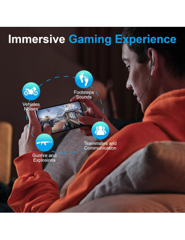 Auriculares con cable USB C Samsung A17 con micrófono 1.22m