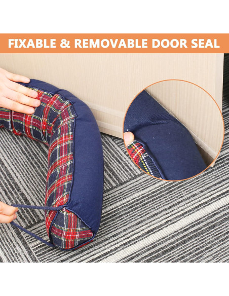 Tope de puerta WochiTV 76 cm Triángulo Aislante Tartán