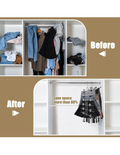 Perchas para Pantalones y Faldas Zoryllic 2 Paquete 6 Niveles 2