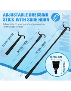 Palillo para Vestir 2 en 1 Milifox Ajustable 62-90 cm 2