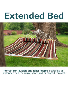 Hamaca Acolchada Extra Grande Sunnydaze para 2 Personas 2