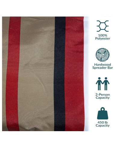 Hamaca Acolchada Extra Grande Sunnydaze para 2 Personas