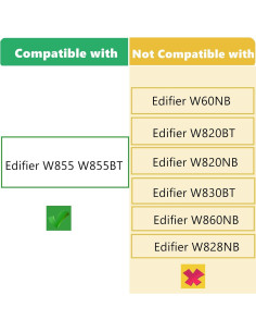 Almohadillas de Reemplazo TaiZiChangQin para Edifier W855BT 2