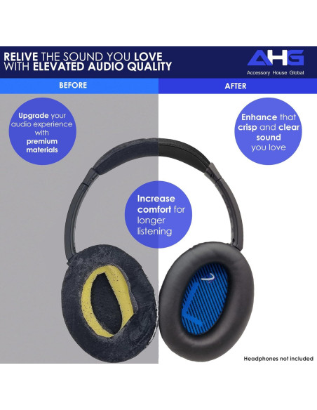 Kit de almohadillas de reemplazo AHG para Bose AE2 y SoundTrue