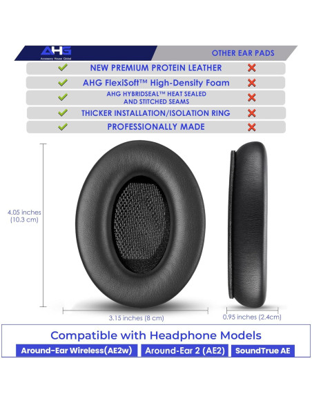 Kit de almohadillas de reemplazo AHG para Bose AE2 y SoundTrue