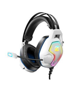 Auriculares Gaming Ozeino ZW2 Blanco con Micrófono y Luz RGB