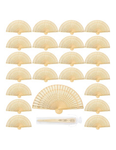 Abanicos de Mano Plegables de Madera WYTAOHZL 72PCS 20cm