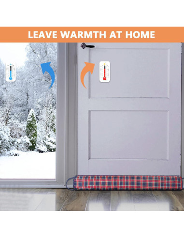 Tope de puerta WochiTV 76 cm Triángulo Aislante Tartán