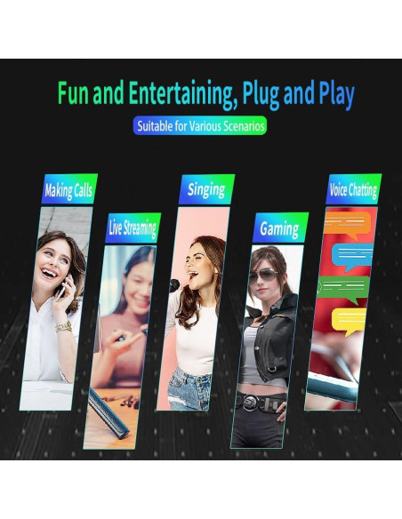 Cambiador de voz A9 con mezclador DJ y auriculares - Portátil