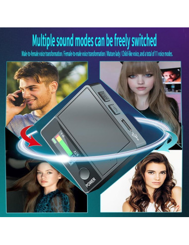 Cambiador de voz A9 con mezclador DJ y auriculares - Portátil