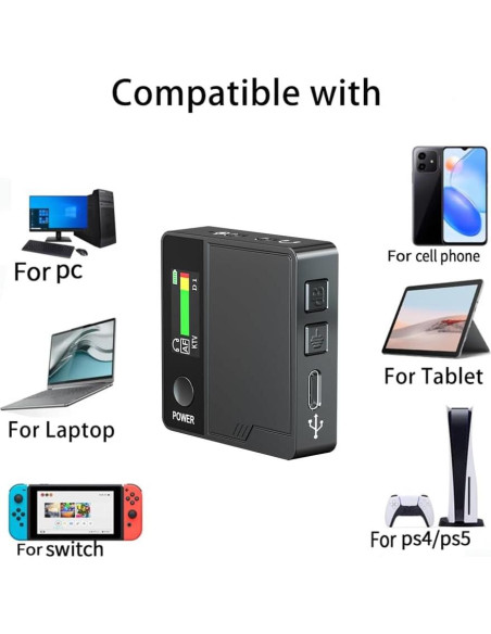 Cambiador de voz A9 con mezclador DJ y auriculares - Portátil