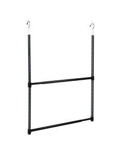 Barra de Colgar Ajustable Oceanstar 2 Niveles Negra 1.36kg