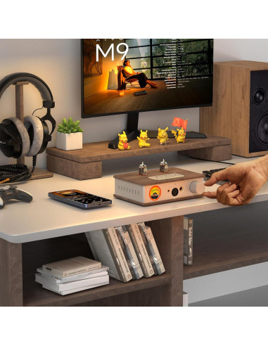 Amplificador de Auriculares Douk Audio E2 con Tubos Valvo y Medidor VU