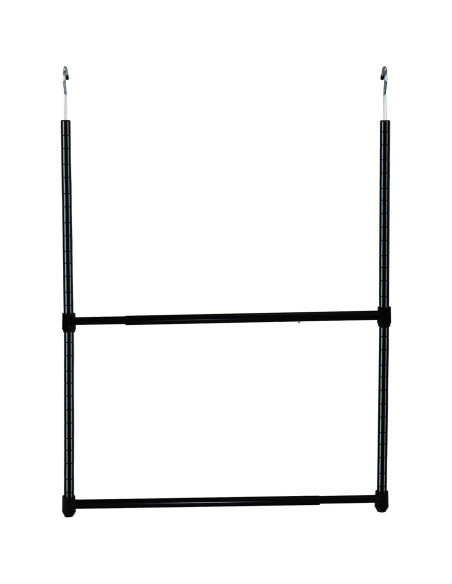 Barra de Colgar Ajustable Oceanstar 2 Niveles Negra 1.36kg