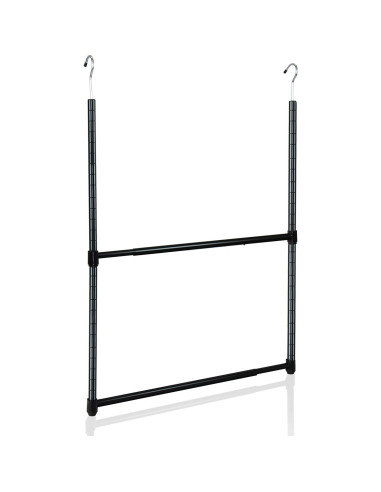 Barra de Colgar Ajustable Oceanstar 2 Niveles Negra 1.36kg
