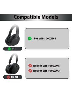 Cubiertas de silicona Adhiper para auriculares Sony WH-1000XM4 - Rosa 2