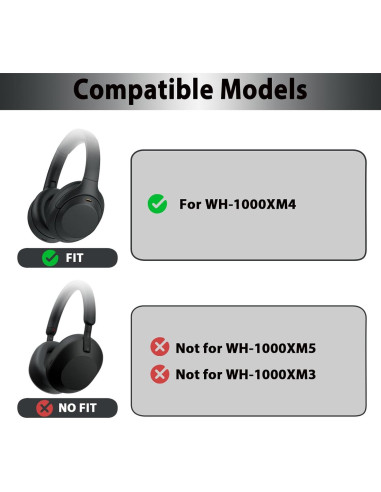 Cubiertas de silicona Adhiper para auriculares Sony WH-1000XM4 - Rosa