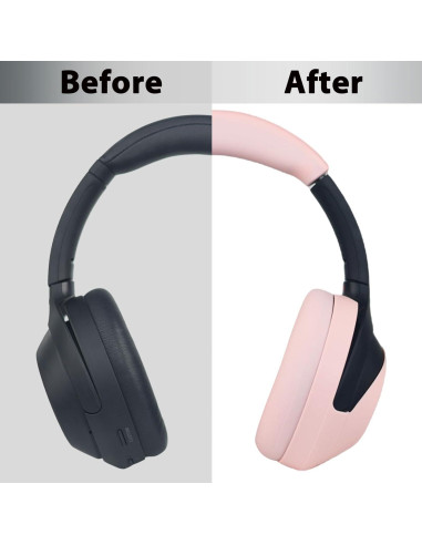 Cubiertas de silicona Adhiper para auriculares Sony WH-1000XM4 - Rosa