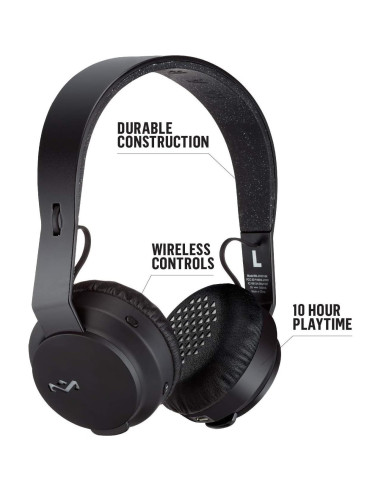 Auriculares Inalámbricos Bluetooth House of Marley Rebel Negro