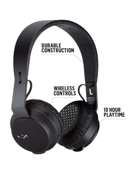 Auriculares Inalámbricos Bluetooth House of Marley Rebel Negro