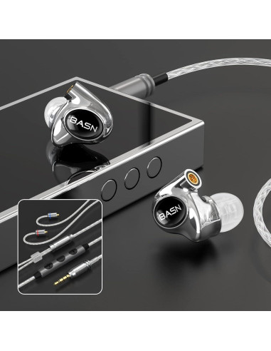 Auriculares In-Ear BASN Metalen PRO con Aislamiento de Ruido