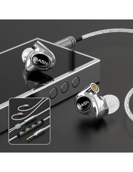 Auriculares In-Ear BASN Metalen PRO con Aislamiento de Ruido
